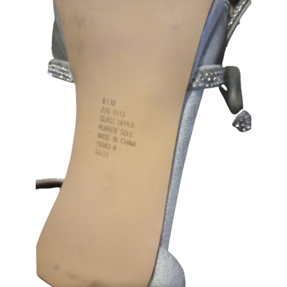 I Miller Women's Size 8.5 Sparkly Silver High Heel Shoes - Picture 6 of 7